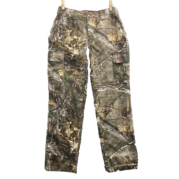 Browning Cargo Pants Women's Medium Realtree Camo Hunting Utility Streetwear Y2k - Picture 1 of 14